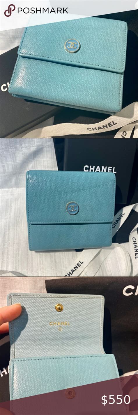 light blue chanel wallet|chanel wallet on chain measurements.